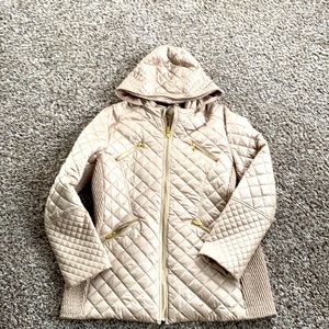 Champagne and gold accent coat